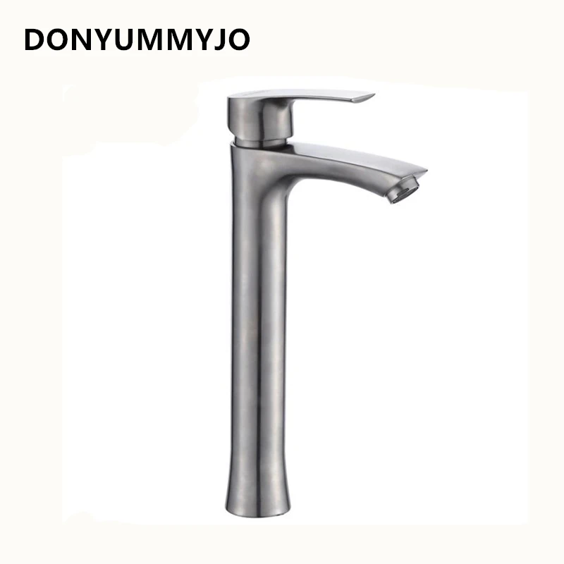 DONYUMMYJO 1 шт. 304 нержавеющая сталь высокий кран для горячей и холодной раковины