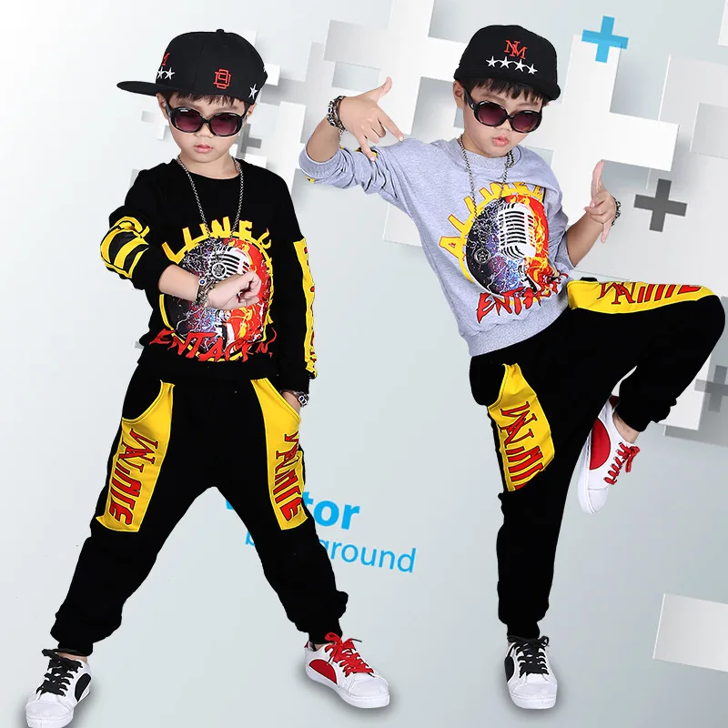 2018 Fall New Arrival Boys Performance Costume Tracksuit Children's Fashion Printing Clothing Set 2 Pcs Kids Sports Suit A831 |