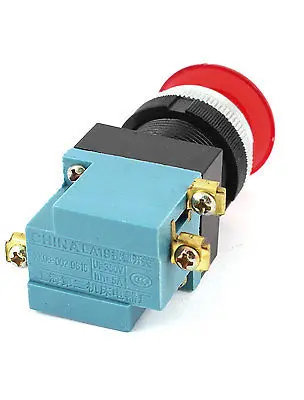 AC380V 5A Panel Mounted Red Mushroom Cap Momentry DPST Emergency Stop Switch | Обустройство дома