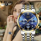 Часы наручные LIGE женские кварцевые, модные деловые брендовые стальные водонепроницаемые, для девушек, 2019