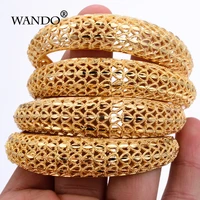 wando 4pcslot fashion charms bracelet women bracelets craving bangles luxury gold color elegant wedding jewelry b142