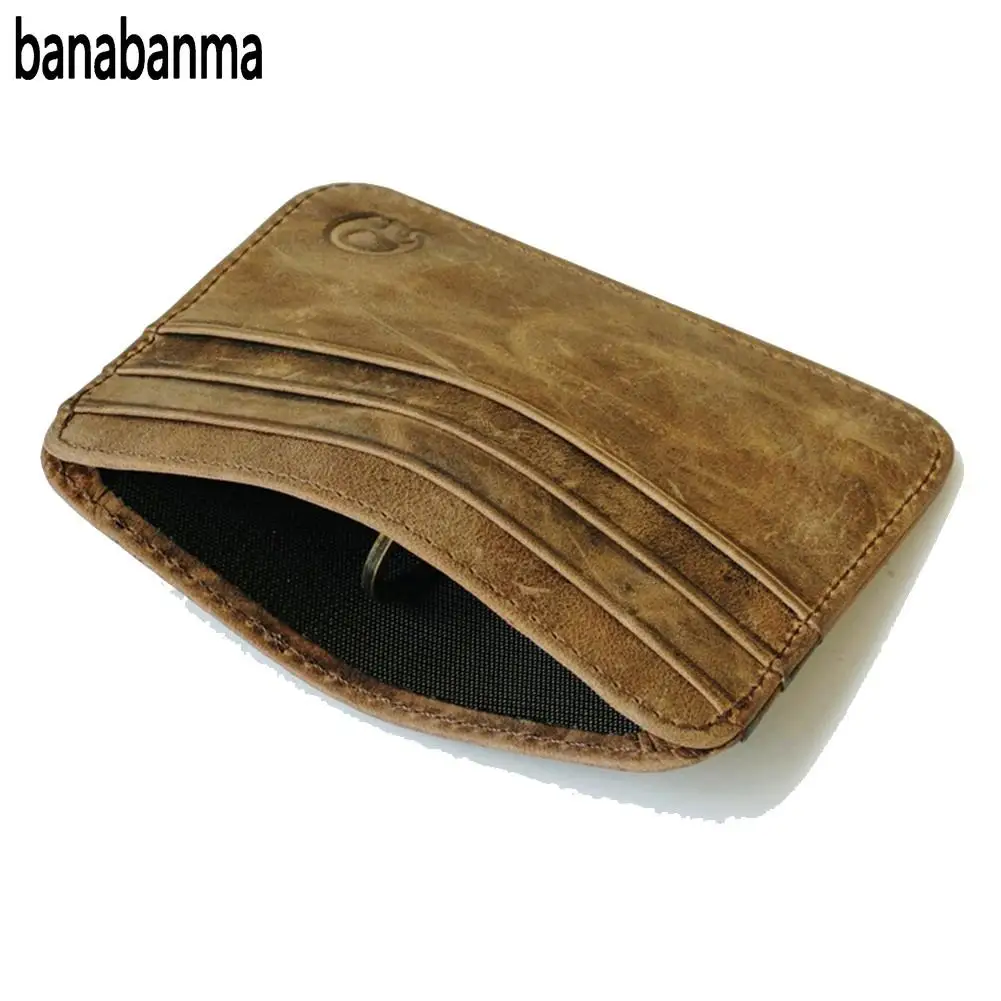 Banabanma мини кошелек мужской модный маленький кожаный Открытый держатель для карт