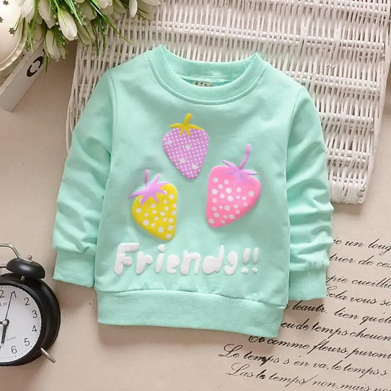 Женская одежда трехслойный кардиган с клубничкой пальто длинным рукавом свитшот