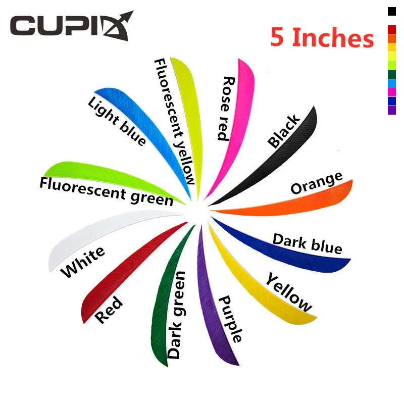 30pcs 5 inch arrow Water Drop Arrow Feathers Turkey Feather Vanes Shooting Hunting Accessories |