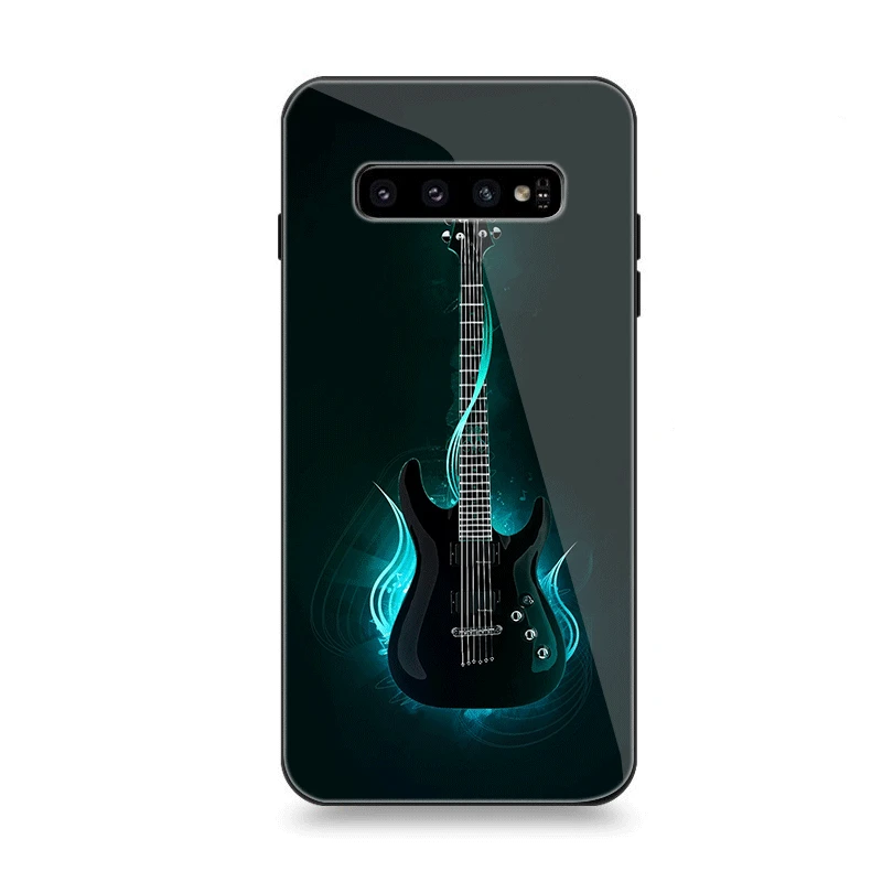 Стеклянный чехол для телефона Samsung A40 A50 A10 A20 A30 A60 A70 S10 S7 Edge S8 S9 Plus Note 8 9 бас гитары