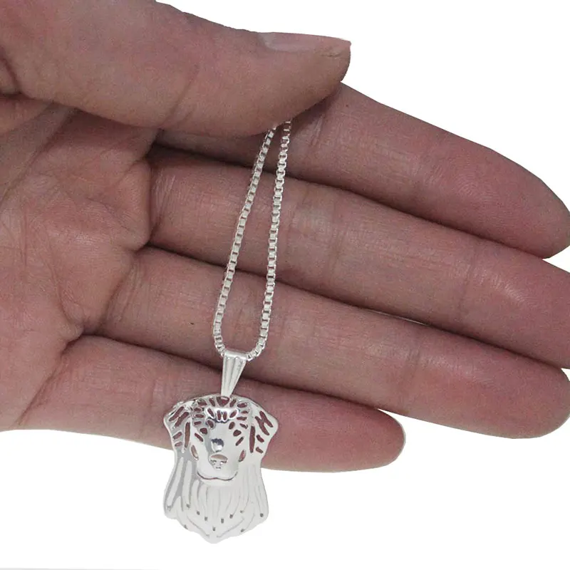 Золотая подвеска ретривер колье с покрытием для собак Очаровательное животное