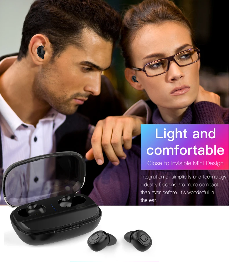 Беспроводные наушники YMJ TWS Bluetooth мини водонепроницаемые для всех телефонов