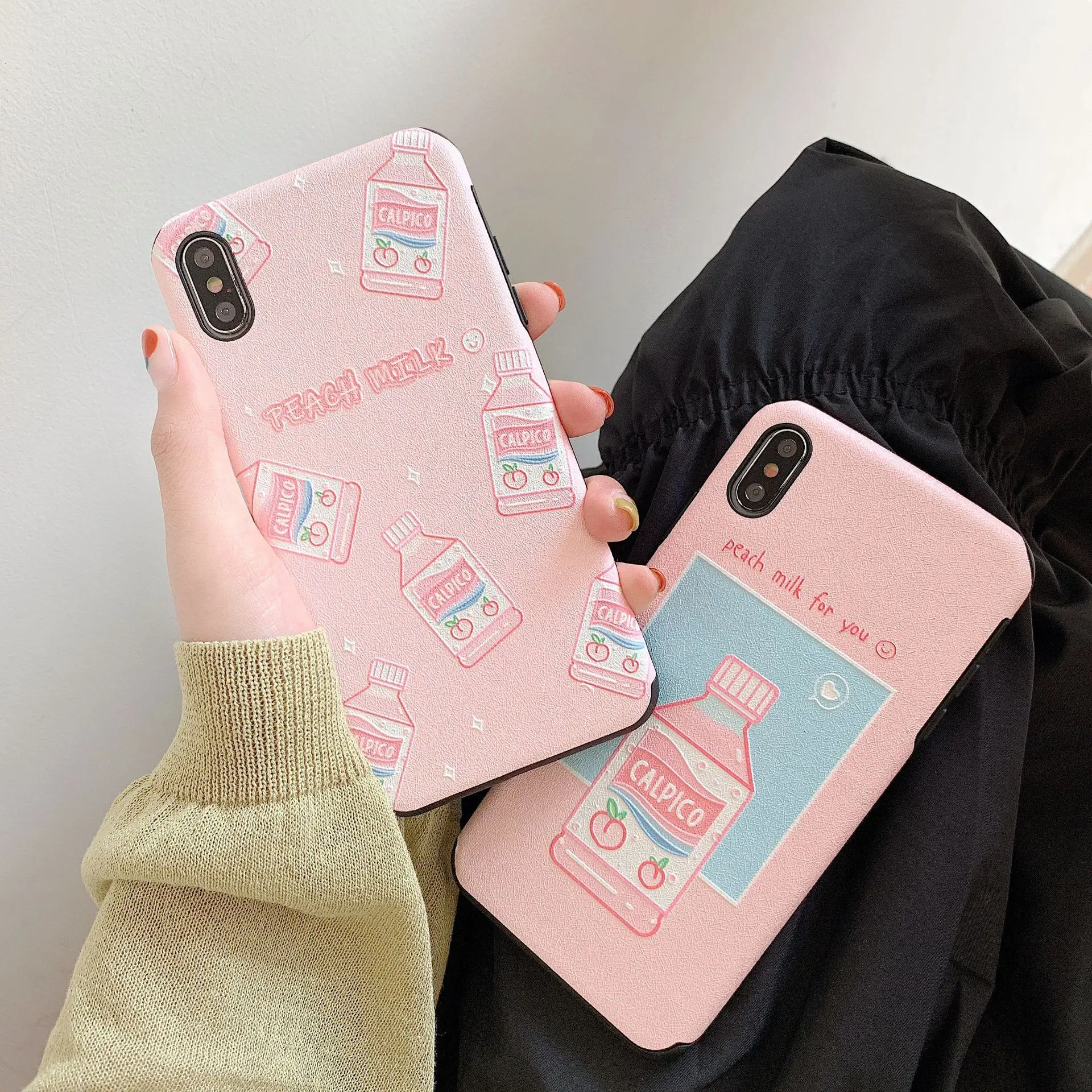 Чехол для телефона с рисунком розового персикового напитка для Apple iPhone XS MAX XR, милая Матовая Мягкая задняя крышка из ТПУ для iPhone 8, 7, 6 S, 6 Plus, чехол