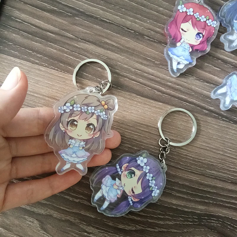 9 шт./компл. Kawaii аниме брелок любовь Живая! Гирлянда Феи девушки Кодори Umi Maki сумка