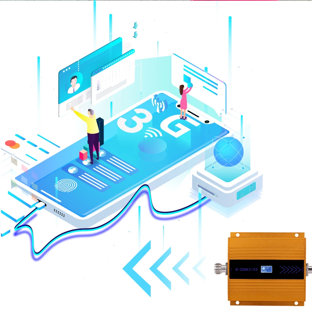 3g ретранслятор WCDMA 2100 4g LTE B1 65Дб усилитель сигнала сотового телефона МГц UMTS