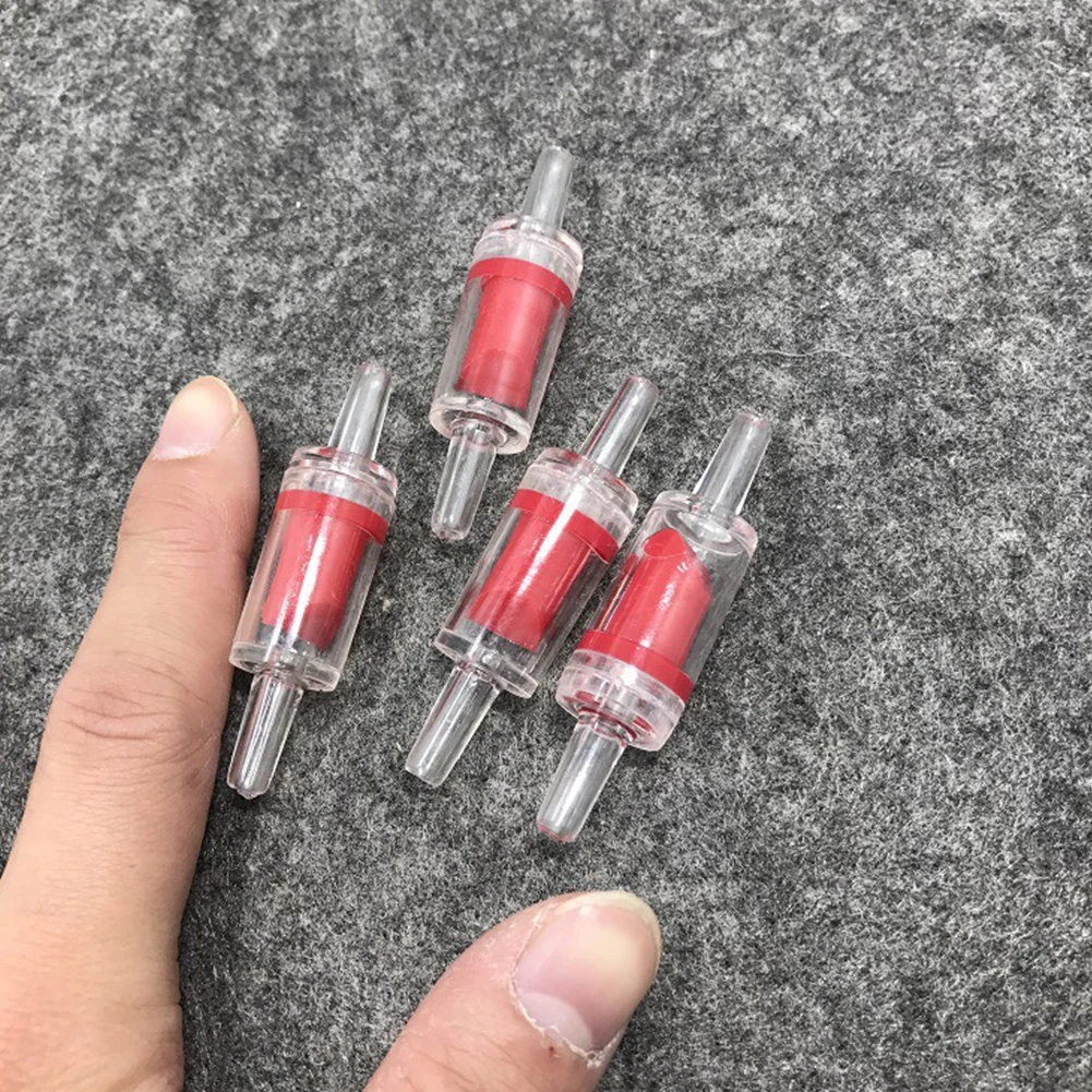 Ainstsk 2 шт. аквариумная проверка, односторонний CO2 обратный проверки для танковых растений воздушный насос красный пластик