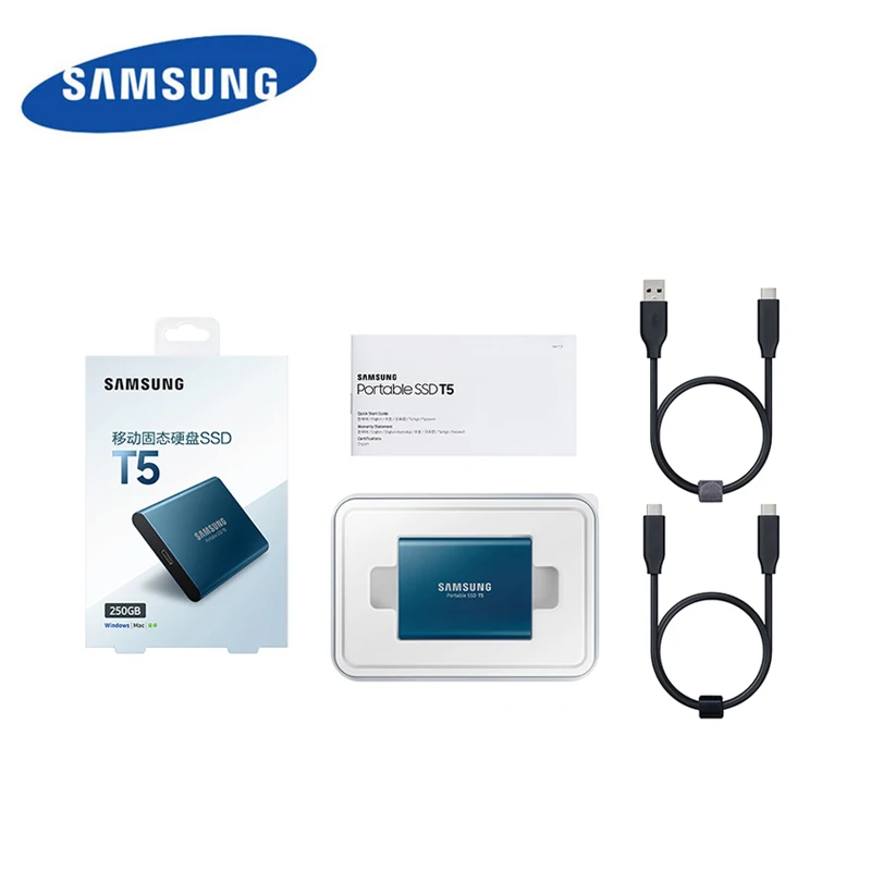 Samsung T5 DRAAGBARE ssd 250 ГБ 500 Гб ТБ 2 USB3.1 внешние твердотельные накопители Usb 3 1 Gen2 en achterwaarts