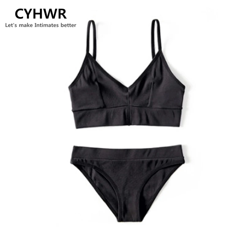 CYHWR, французское нижнее белье, сексуальное, ультра-тонкое, хлопок, без подкладки, без косточек, бюстгальтер, удобный, красивый, сзади, комплект нижнего белья