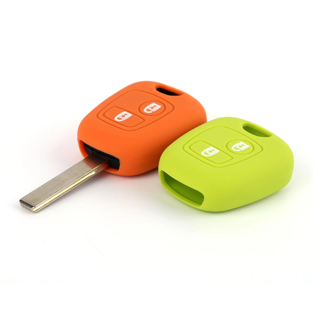 Buy 2 send one Silicone Car Key Cover Holder for Peugeot 206 307 207 408 For Citroen C2 C3 C4 Soft Rubber Button Fob Case | Автомобили и