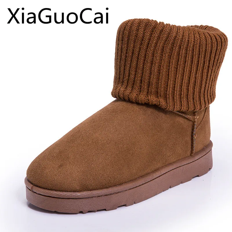 

Международная торговля, модная зимняя обувь, женские вязаные шерстяные женские зимние сапоги, хлопковая обувь, модные зимние сапоги