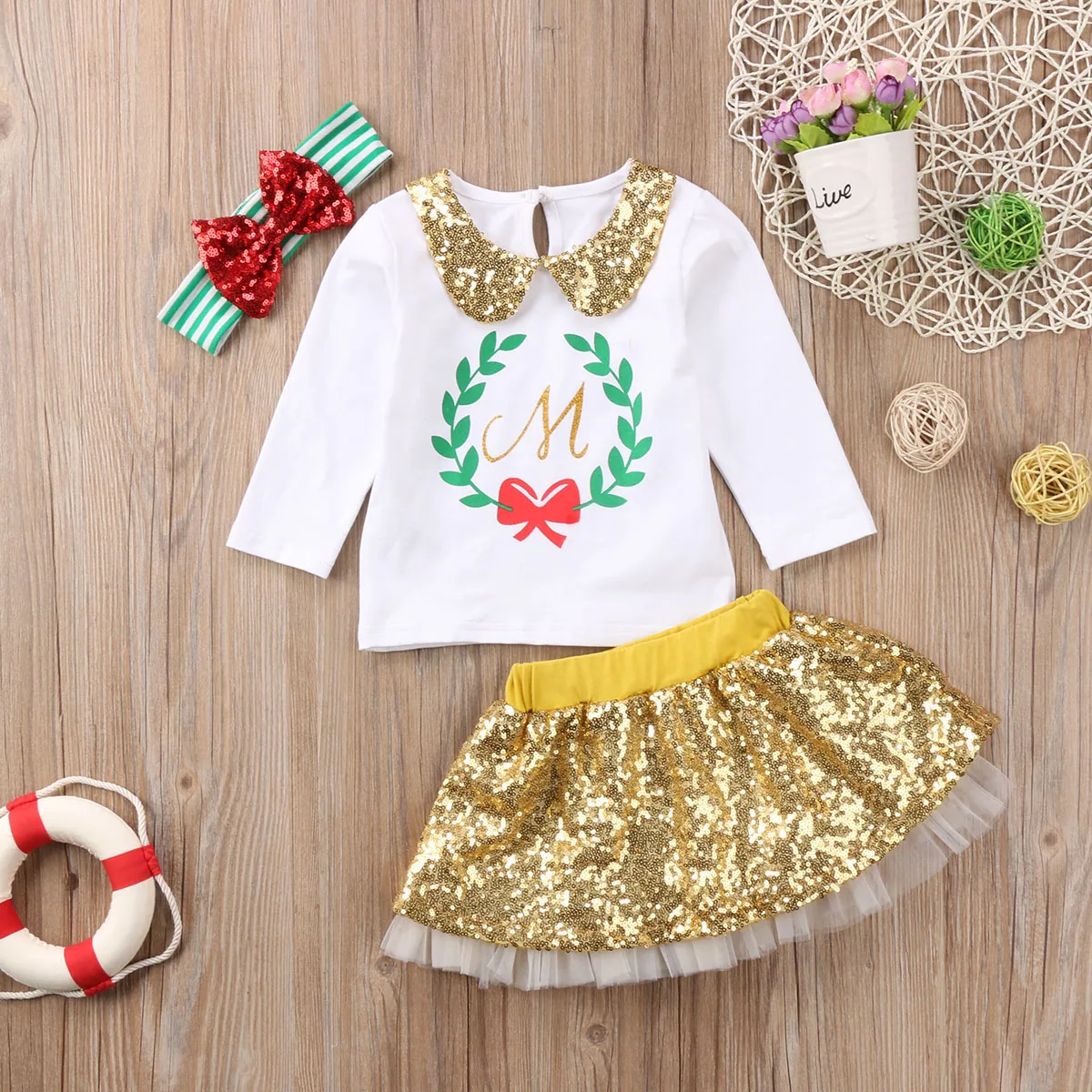 Модное вечернее платье-пачка с золотыми блестками для маленьких девочек