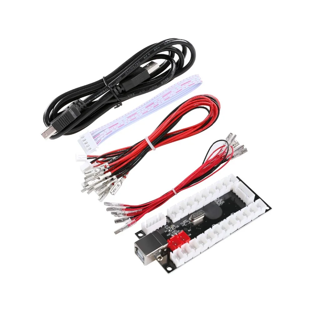 2 игрока LED аркадный набор для USB маме ПК игры и Raspberry контроллер Пи DIY нулевой