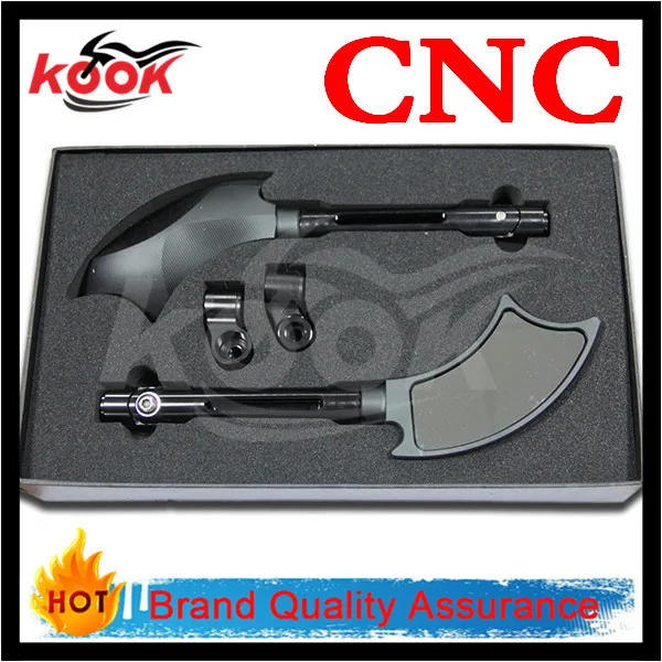 Мотоциклетное боковое зеркало Tomahawk Axe 2 шт. черного цвета универсальное заднего