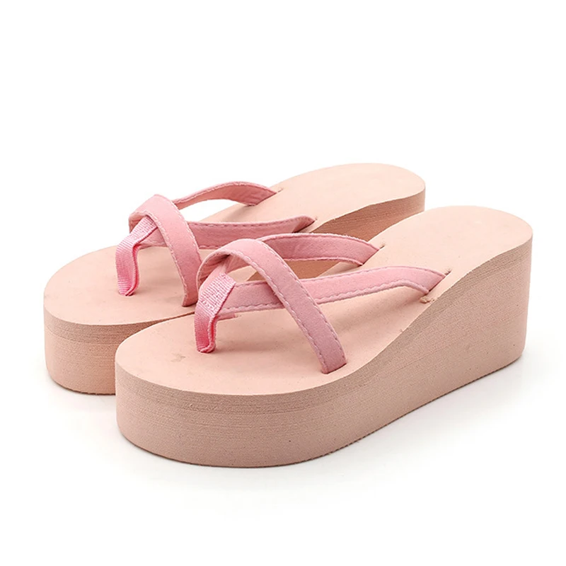 Женские босоножки на высоком каблуке; Zapatillas; Летняя обувь; модные шлепанцы с ремешками; пляжные вьетнамки; однотонные шлепанцы; коллекция года