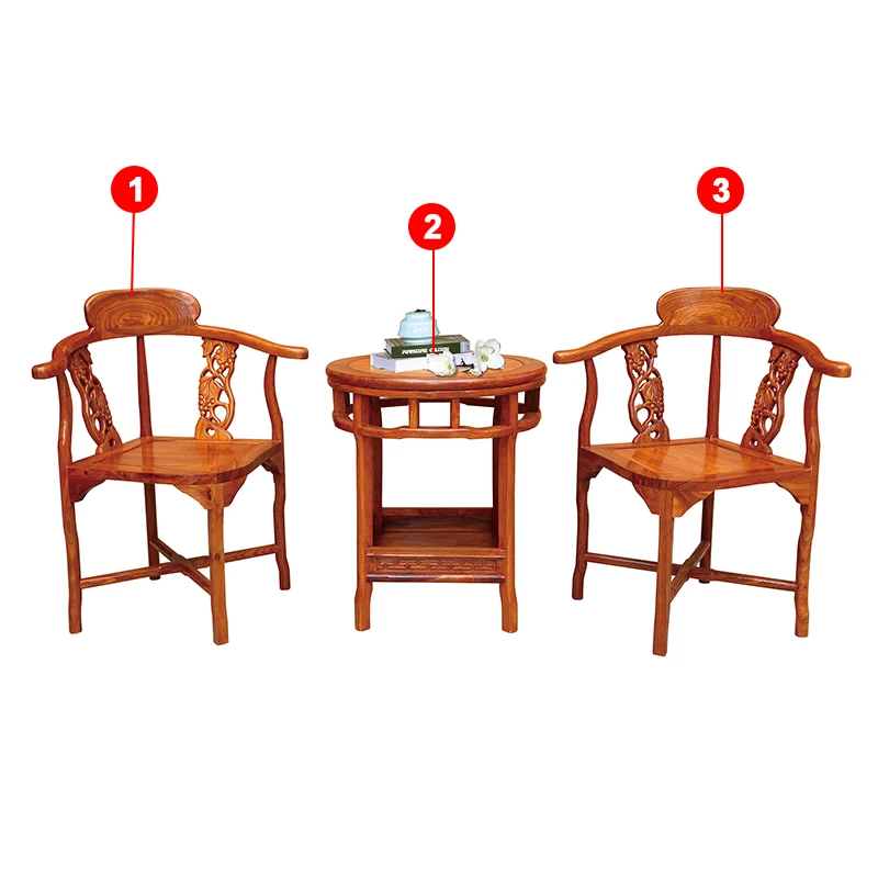 Антикварные деревянные стулья для влюбленных 3 шт./компл. 2 винтажные 1 чайный стол