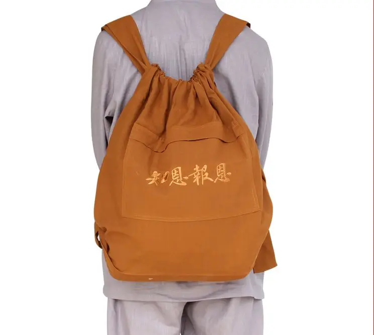 3color zen monk backpack Buddhism bags martial arts package shaolin monks kung fu lay meditation big bag | Спорт и развлечения