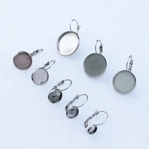 Подходит для 6 мм, 8 мм, 10 мм, 12 мм, 14 мм, 16 мм, 18 мм, 20 мм, кабошоны, серьги из нержавеющей стали, круглая пустая Безель, основа для рукоделия, подарок 20 шт.лот