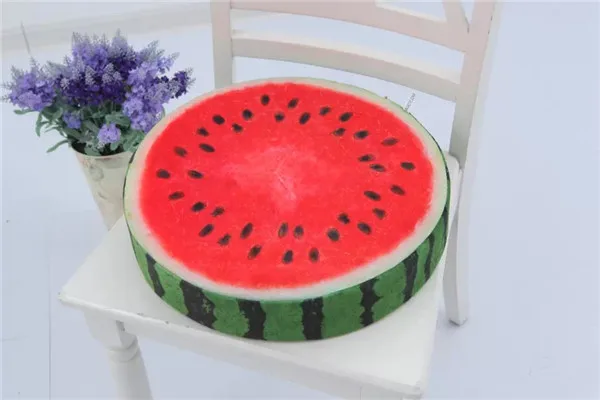 Watermelon 1 шт., супер милая подушка в виде фрукта, подушка, арбуз, апельсин, киви, диван, украшение автомобиля, мягкая набивка, высокое качество, Kawaii, подарки для детей - Цвет: Watermelon