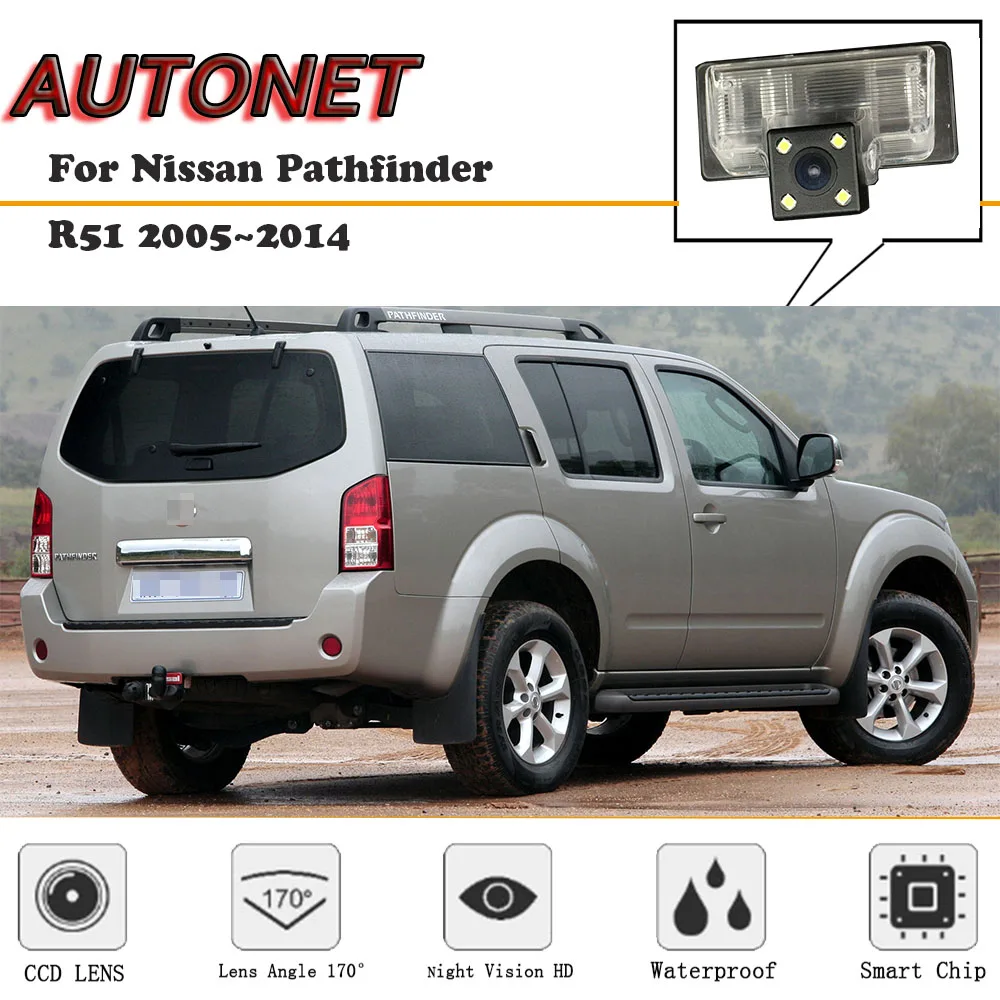 Камера заднего вида с ночным видением для Nissan Pathfinder R51 2005 ~ 2014 CCD/камера номерного
