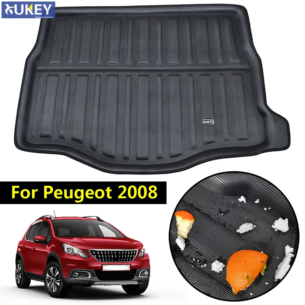 Подходят для Peugeot 2008 2013 2018 задний багажник Грузовой коврик ЛОТОК напольный