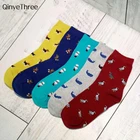 Новинка, зимние и осенние теплые женские носки-трубы, Мультяшные мини-носки с изображением животных, собаки, Дельфина, утки