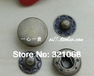 

500 sets of sending 633 bronze hand tapping tool snap button 1.2 cm copper jewelry diy manual button button
