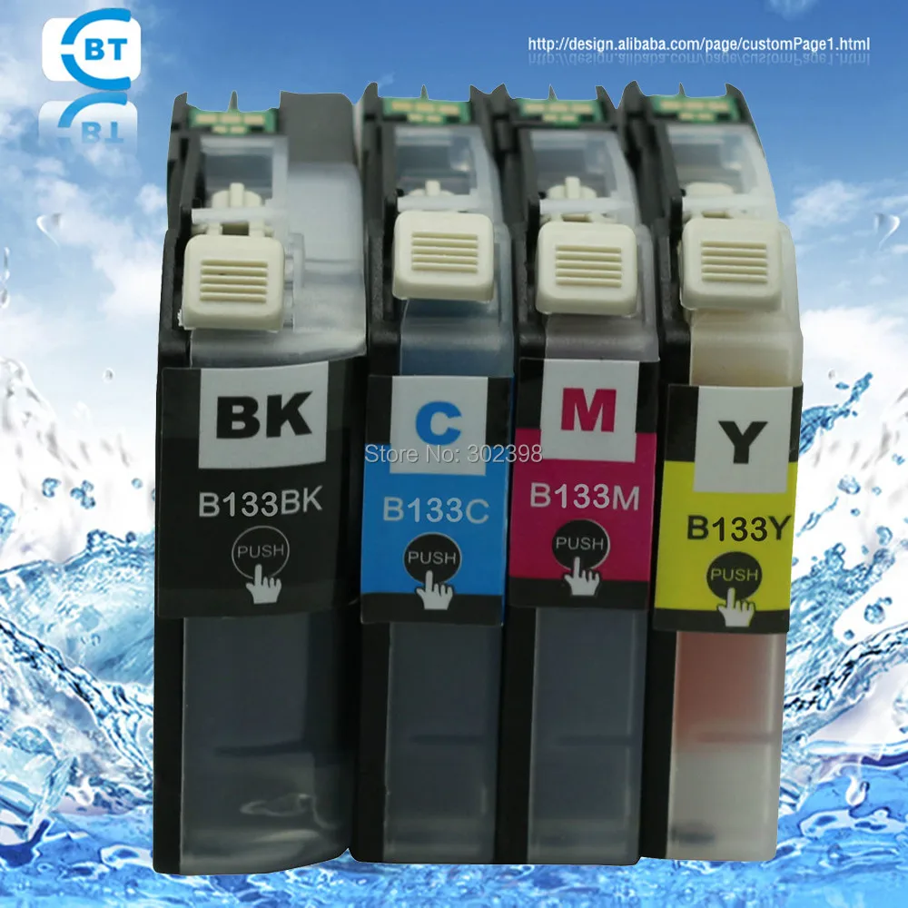 4 шт. совместимый с brother LC133 чернильный картридж для фотопринтера J172W|ink cartridge|brother ink