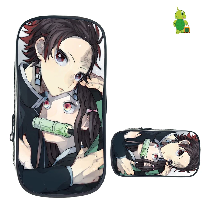 Demon Slayer: Kimetsu No Yaiba пенал для мальчиков и девочек-подростков, косметички, школьные принадлежности, канцелярские принадлежности, сумка для хранения, косметичка - Цвет: 17