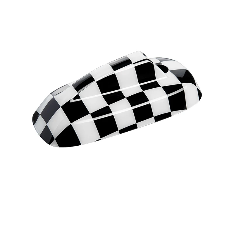 Black white plaid Автомобильный радиосигнал украшение для антенны оболочка 3D крышка наклейка для MINI Cooper Clubman F54 F55 F56 F57 F60 Модификация аксессуары - Название цвета: Black white plaid