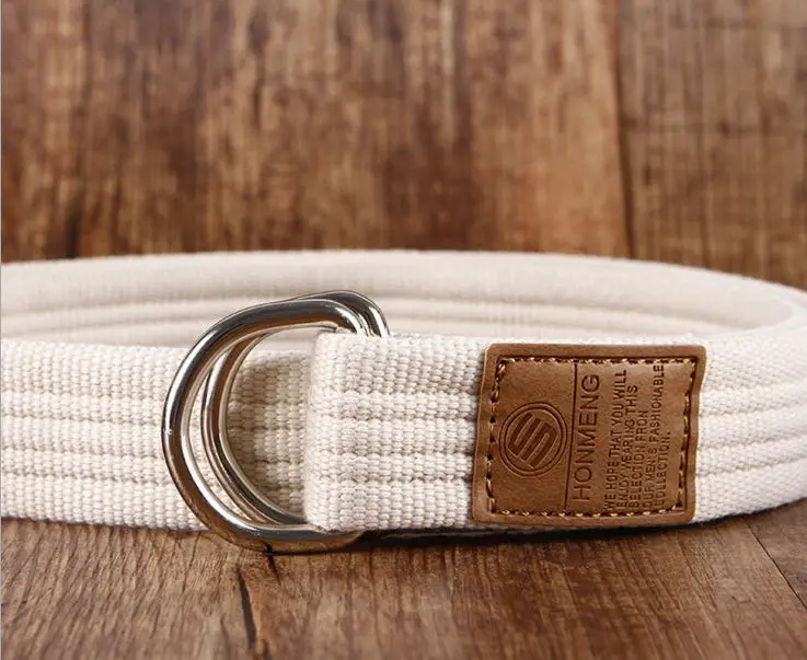 Мужской холщовый ремень с пряжкой из сплава армейский тактический черного