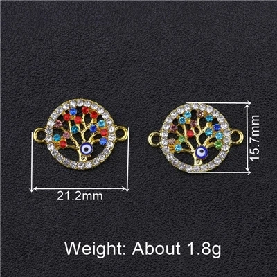 Gold Blue Eye Juya DIY Золото/Серебро компоненты ювелирных изделий Эмаль сглаза шарм Разъемы Аксессуары для ручной работы греческий глаз ювелирных изделий - Цвет: Gold Blue Eye