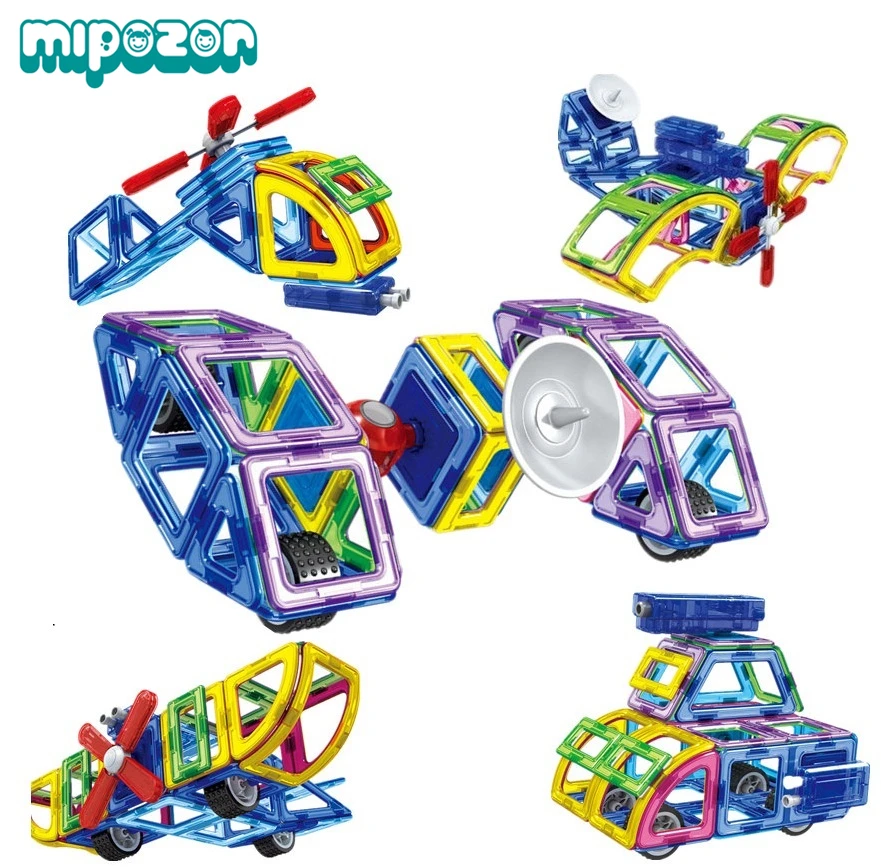 MIPOZOR 88 шт. новинка 2017 года магнитный дизайнерский конструктор 3D блоки детские