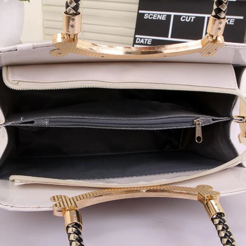 Женская сумка из искусственной кожи с подвесным орнаментом Элегантная черная