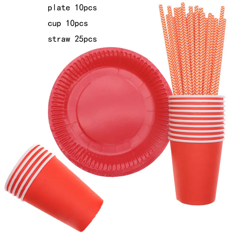 30Pcs Football Party Birthday Wedding Decoration Supplies Tableware Plates Cups Straws Baby Shower Decorations For Kids | Дом и сад