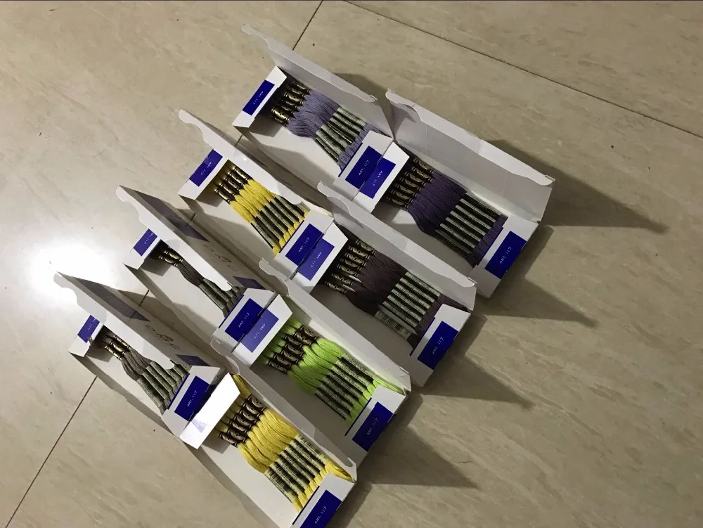 new color 01 02 Original French DMC Thread Embroidery Cross Stitch Floss 8.7 Yard Long 6 Strands cross stitch skeins | Дом и сад