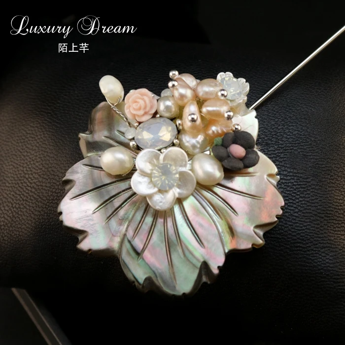 Полупрозрачная Высококачественная Брошь для женщин 2017 с натуральным