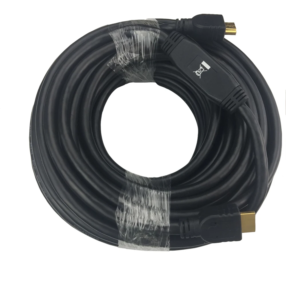 Активный Кабель HDMI 30M 20M 15M 10M с усилителем(24AWG+ фольга+ оплетка AL+ чип RedMere