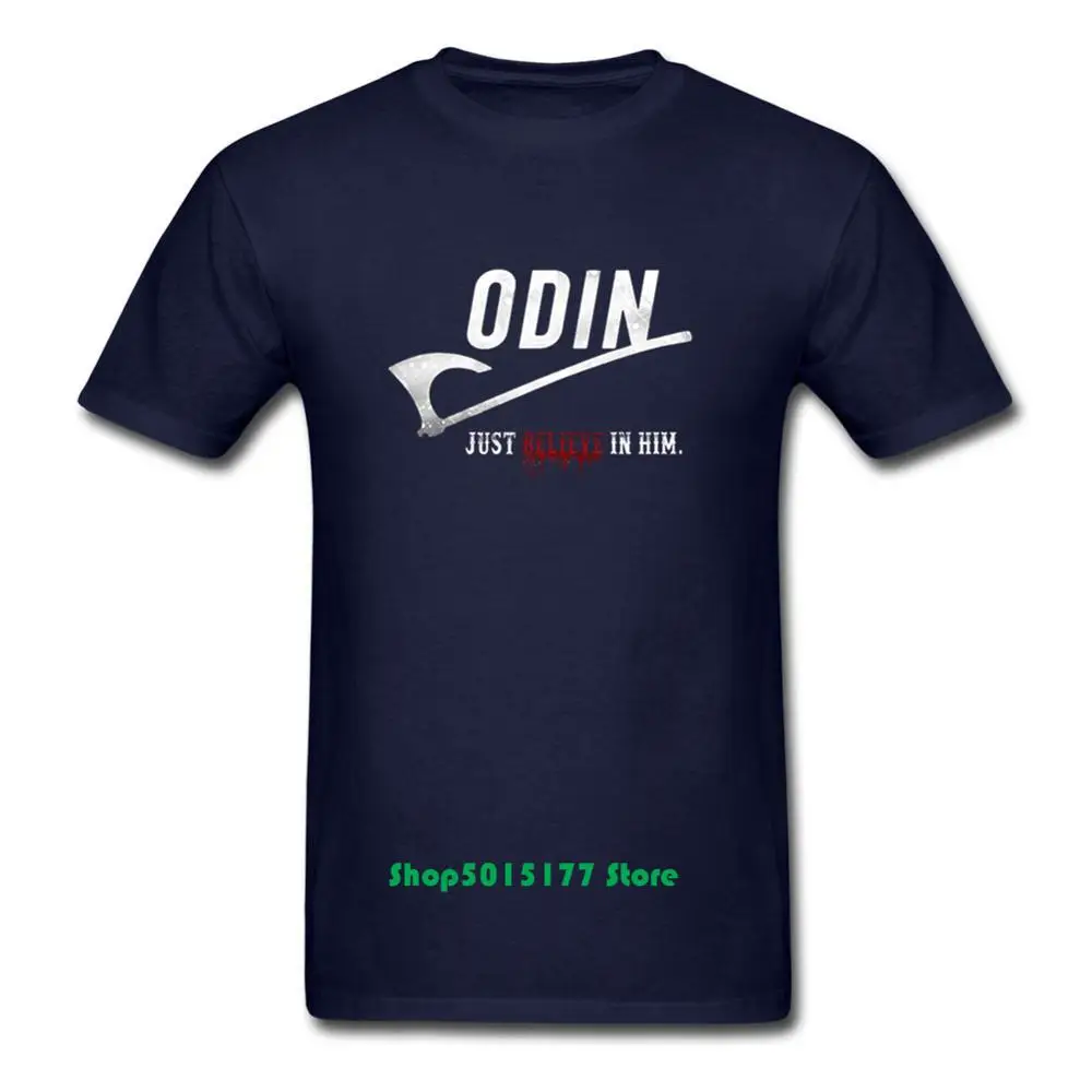 Odin just believe in him Мужская футболка s летняя с принтом в стиле хип хоп топы футболки