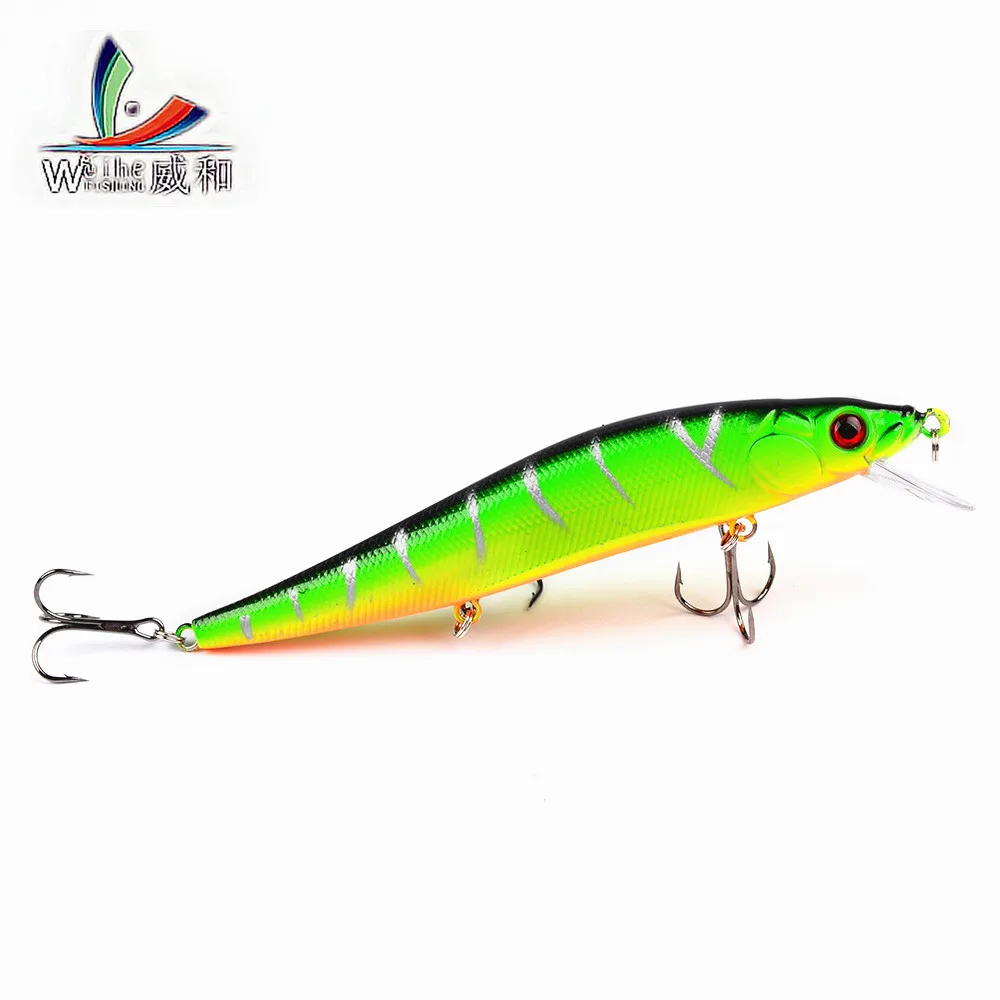 1Pcs High Quality 5 Colors Decoy 3D Eye Artificial Hard Plastic Spinner Crank Bait Bass Swing # 6 Hook Fishing Accessories | Спорт и
