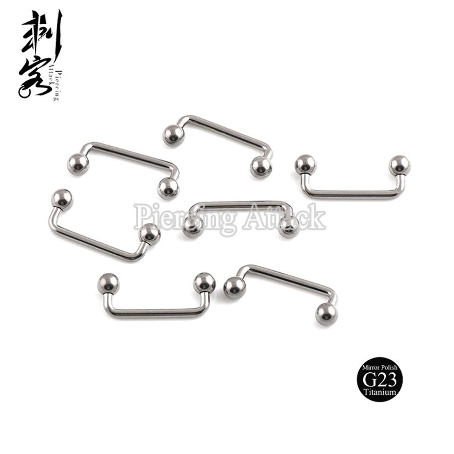 Полированный титановый пирсинг G23 титановые Украшения для тела 14G с поверхностью