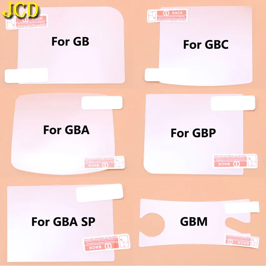 JCD 1 шт. пластиковая прозрачная защитная пленка для карманного экрана GBP Gameboy GB Advance