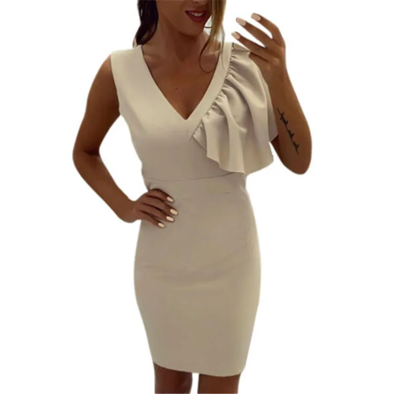 Женское Короткое мини платье в стиле бохо с V образным вырезом|Женские платья| |