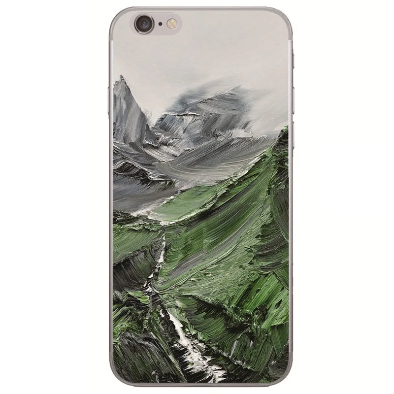 D Чехол для iPhone XS Max, чехол для iPhone XS, XR, XS, Max, X, 5S, 6, 6 S, 7, 8 Plus, 11 Pro max, чехлы, картина маслом, мягкий ТПУ, силиконовый чехол - Цвет: D