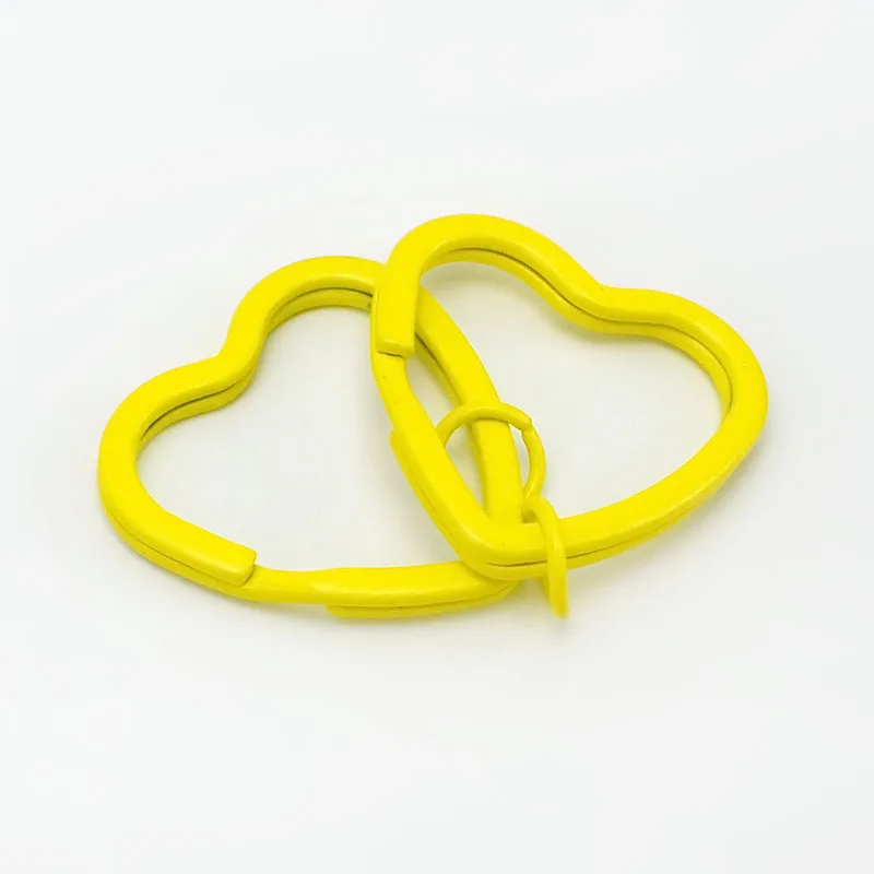 yellow Meetee, 20 шт., 30 мм, сердце, уплотнительное кольцо, пряжка, брелок для ключей, окрашенный, красочный, сделай сам, ручной работы, брелок, крючок, сумки, украшения, аксессуары, BF204 - Цвет: yellow