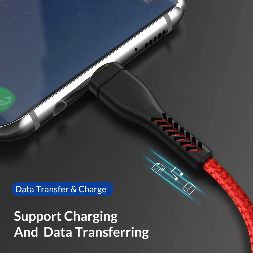 TOPK usb type C кабель для samsung Galaxy Note 9 S9 Plus One 6 5t быстрая зарядка QC3.0 USB передачи данных